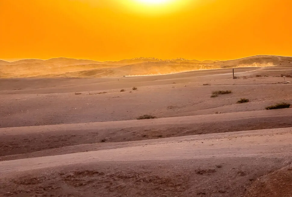 Sunset over the Agafay Desert, Morocco