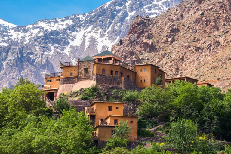 Mountain scenery above the village of Imlil in the Moroccan High Atlas
