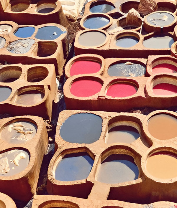 Pigment stall, Morocco