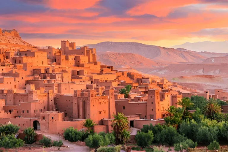 The fortified earthen village of Ait Ben Haddou in southern Morocco