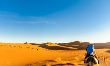 Golden Dunes of Morocco Sahara Desert